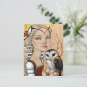 Owl Maiden Postkarte (Stehend Vorderseite)