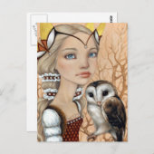 Owl Maiden Postkarte (Vorne/Hinten)
