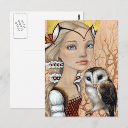 Owl Maiden Postkarte (Vorne/Hinten)