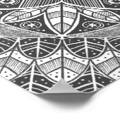 Owl Mandala Magische Natur Kunstdruckerei Poster (Ecke)