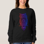 Owl  Mandala Tribal Night Owl Bird Sweatshirt (Vorderseite)