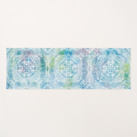 Owl Mandala Zen Yogamatte (Vorderseite (Horizontal))