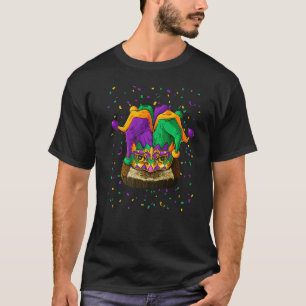 Owl Mardi Gras Animal Face Karneval Jester Festiva T-Shirt