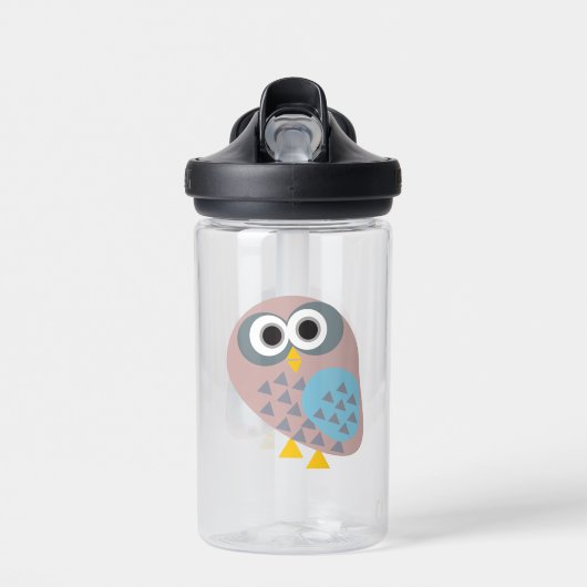 Owl mauve grau trinkflasche (Vorne)