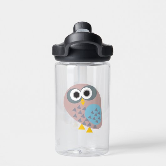 Owl mauve grau trinkflasche (Rückseite)
