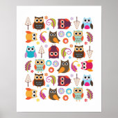 Owl Meeting Poster Print (Vorne)