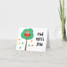Owl Miss You - Puff Farewell Card