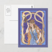 Owl Mit Augen Athena 3 Postkarte (Vorne/Hinten)