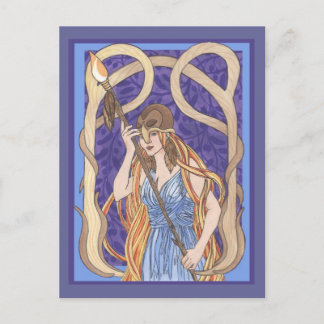 Owl Mit Augen Athena 3 Postkarte