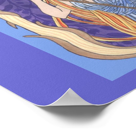 Owl Mit Augen Athena Poster (Ecke)