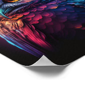 Owl mit einem Hut, farbenfroh und detailliert Poster (Ecke)