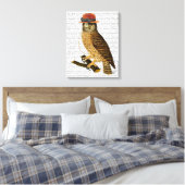 Owl mit Steampunk Style Bowler Hat Leinwanddruck (Insitu (Schlafzimmer))