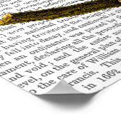 Owl mit Steampunk Style Bowler Hat Poster (Ecke)