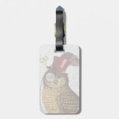 Owl mit Top Hat 3 Gepäckanhänger (Rückseite vertikal)
