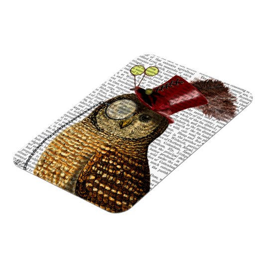 Owl mit Top Hat 3 Magnet (Linke Seite)