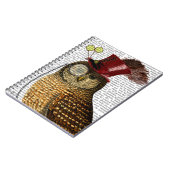 Owl mit Top Hat 3 Notizblock (Linke Seite)