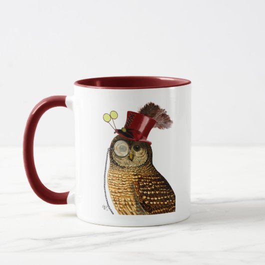 Owl mit Top Hat 3 Tasse (Links)