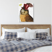 Owl mit Top-Hut Leinwanddruck (Insitu (Schlafzimmer))