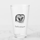 Owl mit Zitat Glas (Vorderseite)