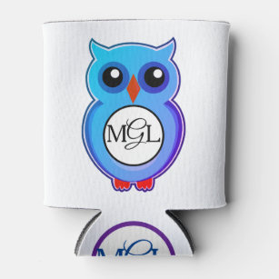Owl Monogramm kann kühler sein Dosenkühler