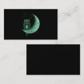 Owl Moon Bird Crescent Visitenkarte (Vorne/Hinten)