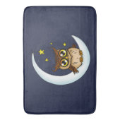 Owl Moon Blue Niedlich Stars Badematte (Vorderseite Vertikal)