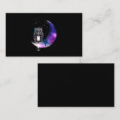 Owl Moon Galaxy Bird Crescent Visitenkarte (Vorne/Hinten)