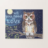 Owl Moon Halloween Night Jigsaw Puzzle Navy Herbst (Horizontal)
