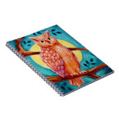 Owl & Moon Spiral Notebook Notizblock (Rechte Seite)