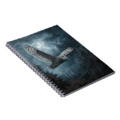 Owl Moonlit Flight Notebook Notizblock (Rechte Seite)