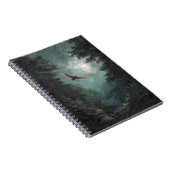 Owl Moonlit Forest Notebook Notizblock (Rechte Seite)