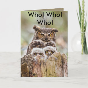 OWL MOTHERS DAY CARD KARTE