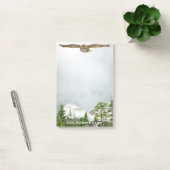 Owl Mountain Landscape Nature Lover Monogram Name Post-it Klebezettel (Büro)