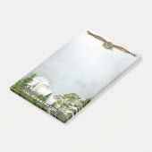Owl Mountain Landscape Nature Lover Monogram Name Post-it Klebezettel (angewinkelt)