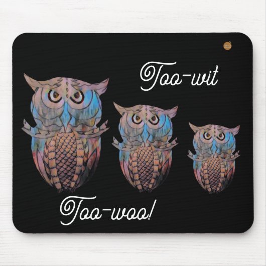 Owl mouse-mat. mousepad (Vorne)