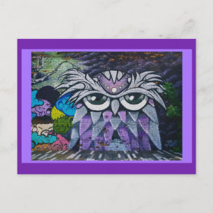 Owl Mural Postcard Postkarte