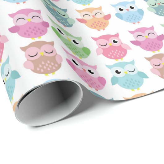 Owl Muster Geschenkpapier (Rolleneckpunkt)