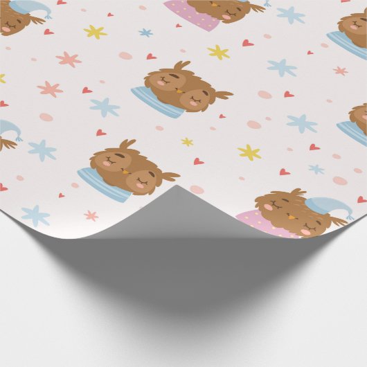 Owl Muster Geschenkpapier (Ecke)