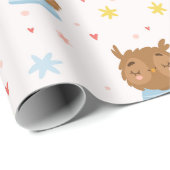 Owl Muster Geschenkpapier (Rolleneckpunkt)