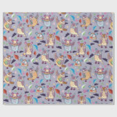 Owl Muster Geschenkpapier (Flach)