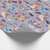 Owl Muster Geschenkpapier (Ecke)