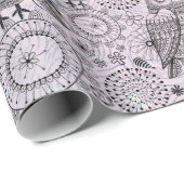 Owl Muster Geschenkpapier (Rolleneckpunkt)