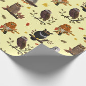 Owl Muster Geschenkpapier (Ecke)