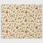 Owl Muster Geschenkpapier (Flach)