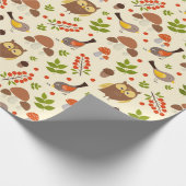 Owl Muster Geschenkpapier (Ecke)