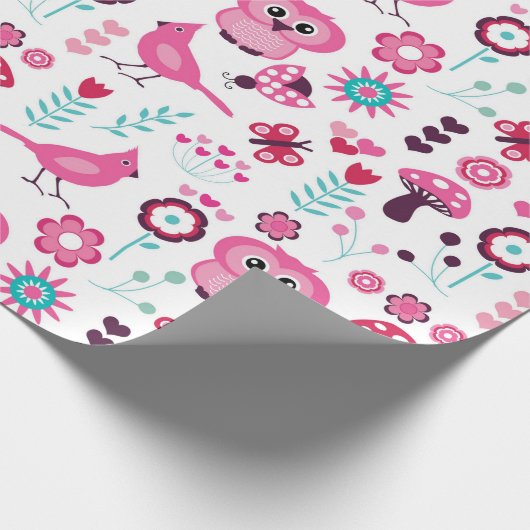 Owl Muster Geschenkpapier (Ecke)