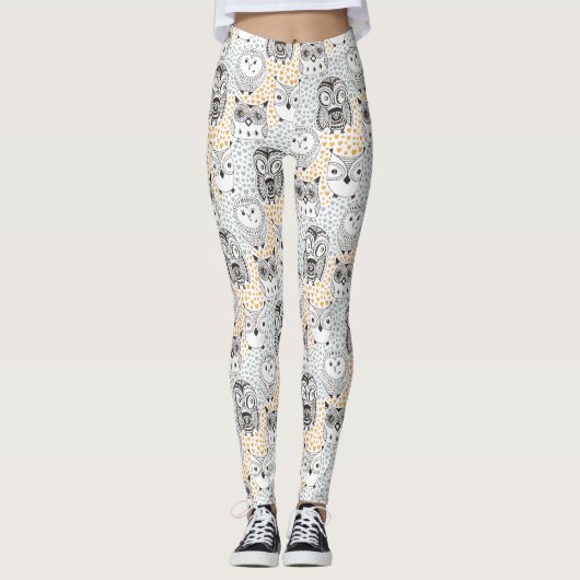 Owl Muster Leggings (Vorderseite)