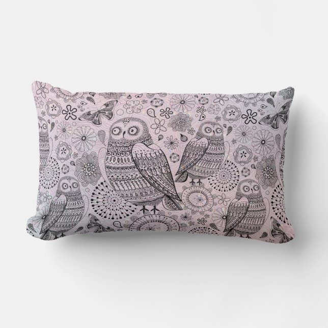 Owl Muster Lendenkissen (Vorderseite)