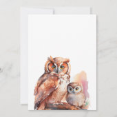 Owl My ... Niedlich Baby Showeinladung Einladung (Rückseite)