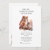 Owl My ... Niedlich Baby Showeinladung Einladung (Vorne/Hinten)